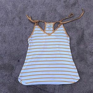 yellow and white tank top